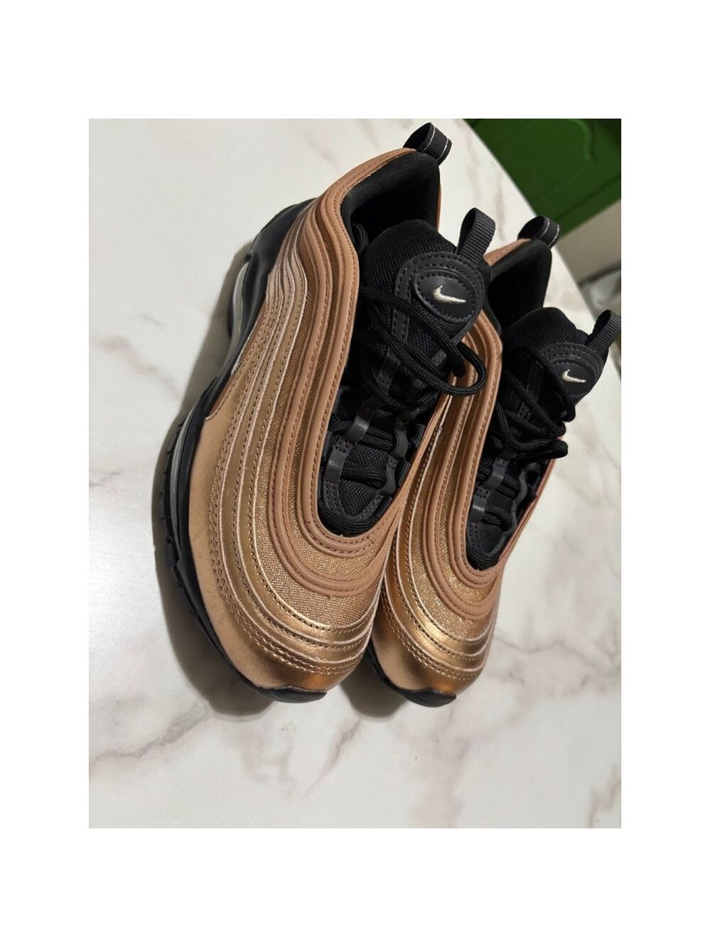 Nike Women's Air Max 97 in the Metallic Red Bronze - Picture 6 of 7
